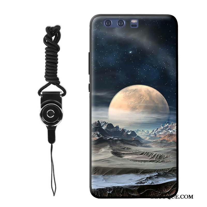 Huawei P9 Plus Coque De Téléphone Noir Protection Fluide Doux Mois Amoureux