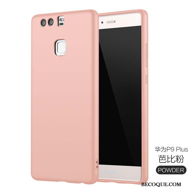 Huawei P9 Plus Coque Fluide Doux Tout Compris Délavé En Daim Simple Incassable Protection