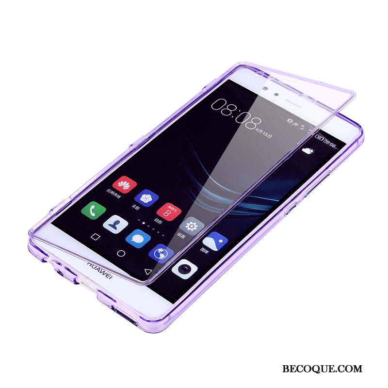 Huawei P9 Plus Coque Tout Compris Étui Incassable Silicone Protection Violet