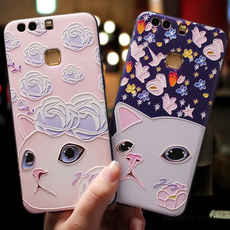 Huawei P9 Plus Fluide Doux Tout Compris Dessin Animé Silicone Coque De Téléphone Incassable