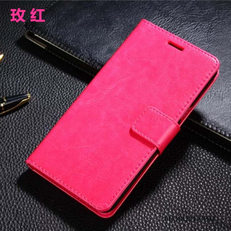 Huawei P9 Plus Housse Coque De Téléphone Rouge Étui En Cuir Protection Fluide Doux