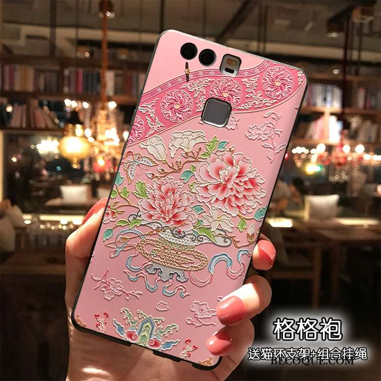 Huawei P9 Plus Silicone Rose Coque De Téléphone Étui Dessin Animé Tendance