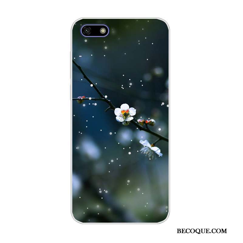 Huawei Y5 2018 Protection Incassable Dessin Animé Étui Vert Coque De Téléphone