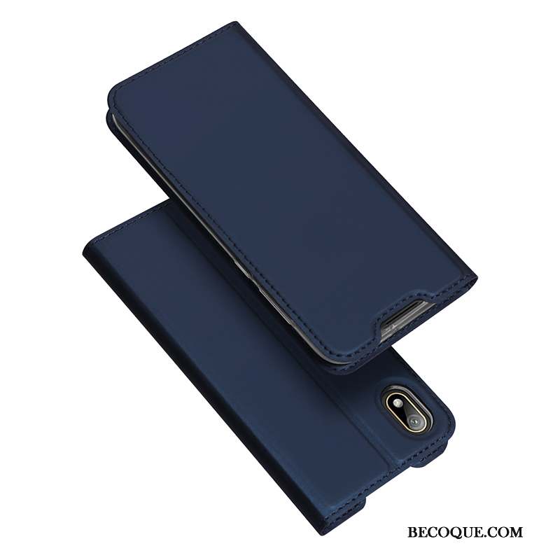 Huawei Y5 2019 Coque Carte Bleu Business Nouveau Étui Tout Compris