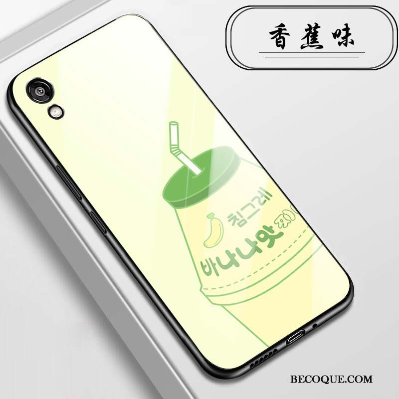 Huawei Y5 2019 Coque De Téléphone Ornements Suspendus Fleurs Vert Protection Verre