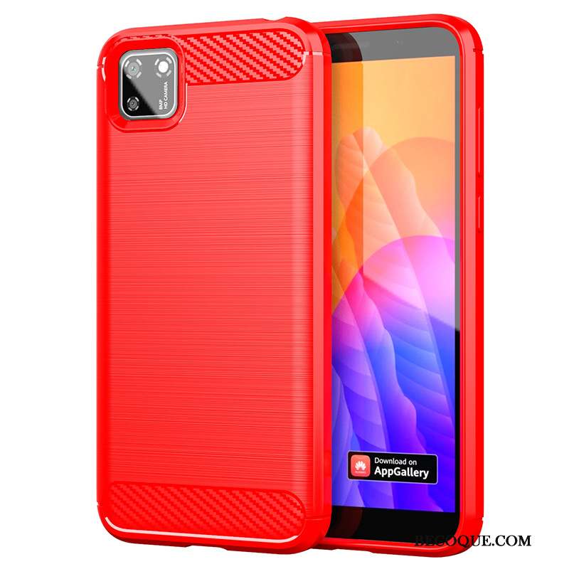 Huawei Y5p Rouge Coque De Téléphone Tout Compris Protection Étui Fluide Doux