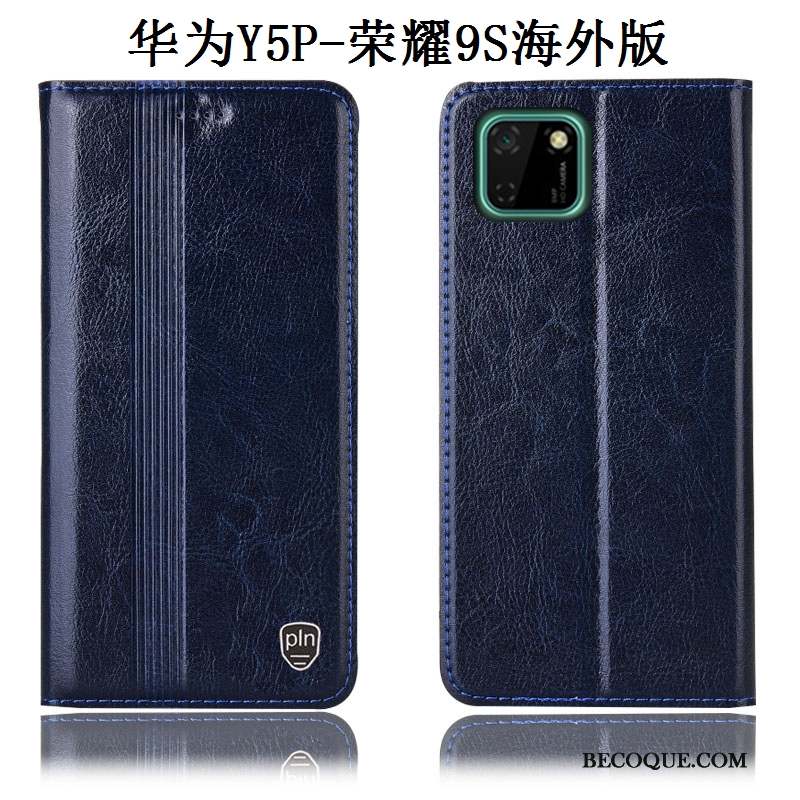 Huawei Y5p Étui En Cuir Bleu Marin Protection Incassable Coque De Téléphone Tout Compris