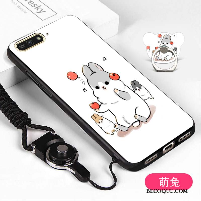 Huawei Y6 2018 Blanc Protection Fluide Doux Coque De Téléphone Étui
