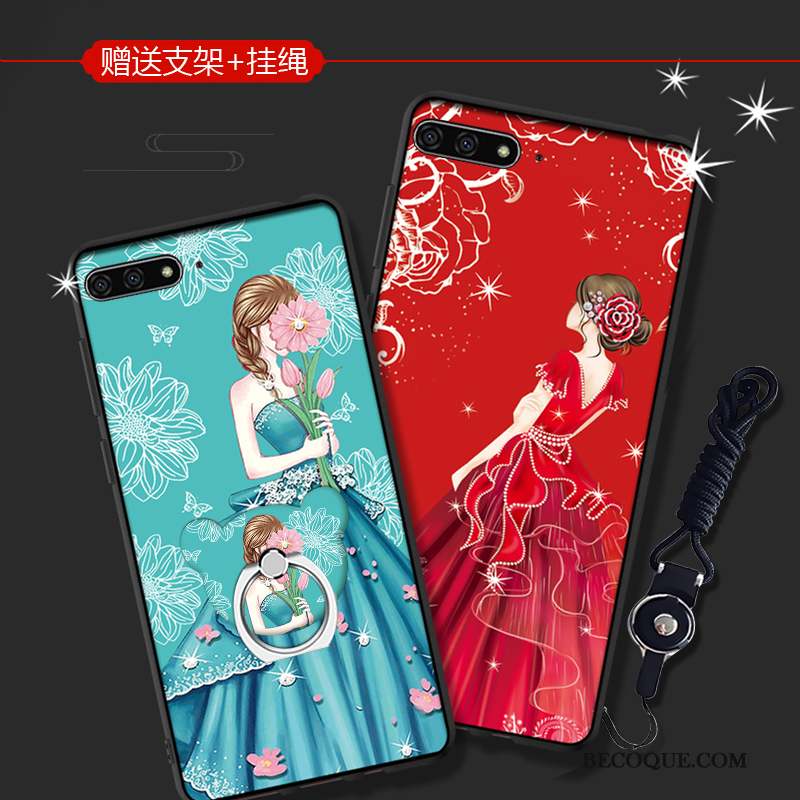 Huawei Y6 2018 Coque Protection Tout Compris Étui Dessin Animé Bleu Téléphone Portable