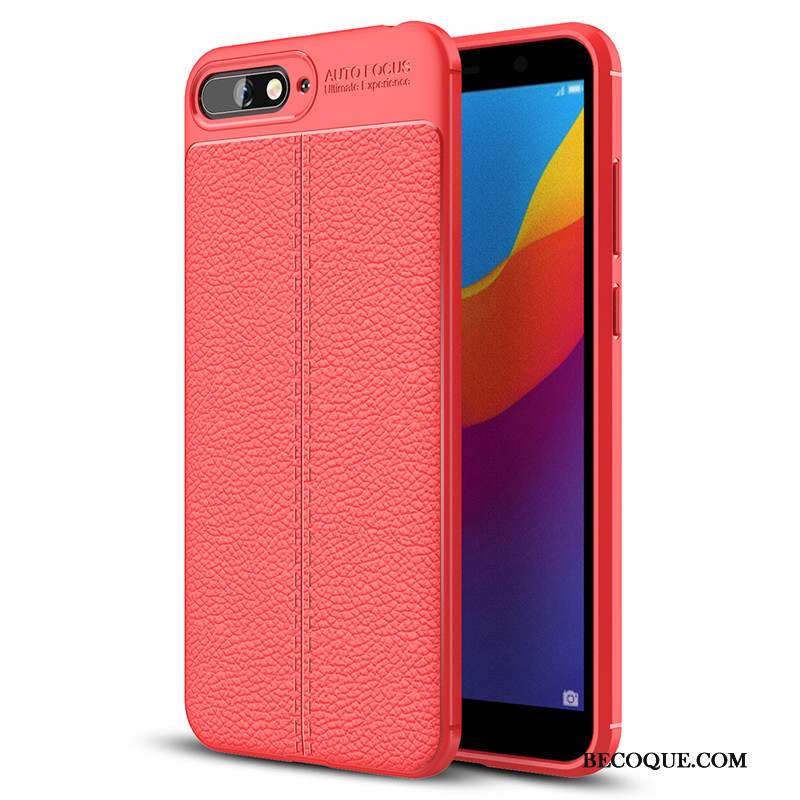 Huawei Y6 2018 Téléphone Portable Coque De Téléphone Litchi Silicone Cuir Protection