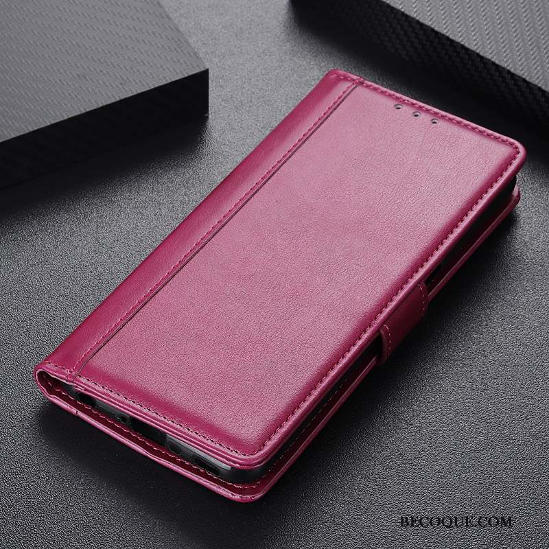 Huawei Y6 2019 Coque Carte Tout Compris Housse Téléphone Portable Rouge Étui