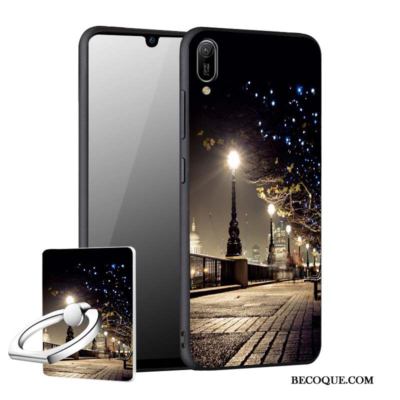 Huawei Y6 2019 Personnalité Protection Incassable Noir Étui Coque De Téléphone