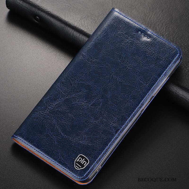 Huawei Y6 2019 Étui Tout Compris Housse Coque Bleu Marin Téléphone Portable