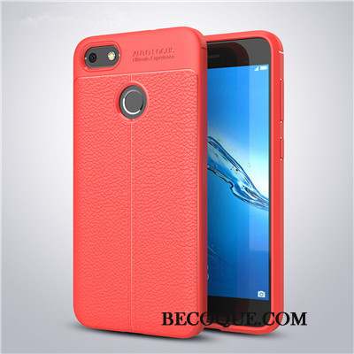 Huawei Y6 Pro 2017 Coque De Téléphone Rouge Silicone Modèle Fleurie Incassable Fluide Doux