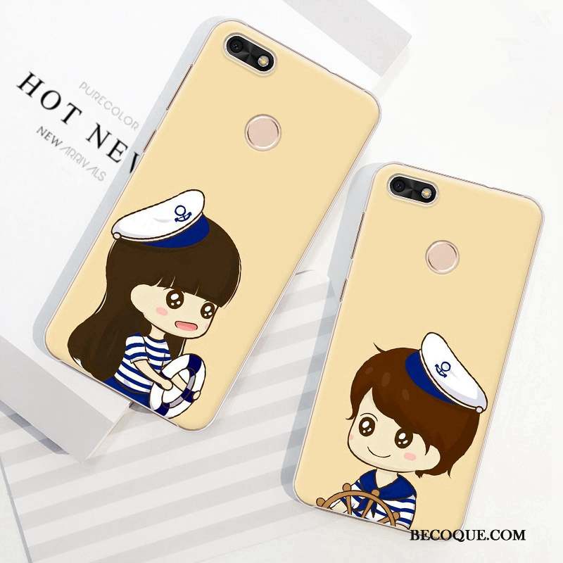 Huawei Y6 Pro 2017 Étui Coque De Téléphone Tendance Protection Jaune Amoureux