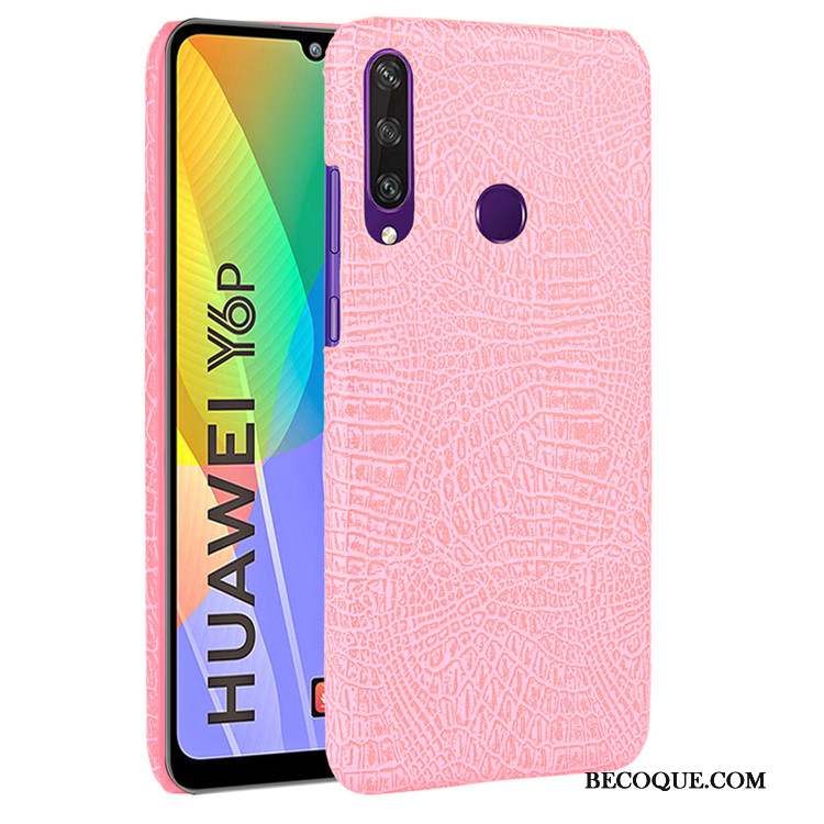 Huawei Y6p Modèle Fleurie Difficile Cuir Coque De Téléphone Tendance Protection