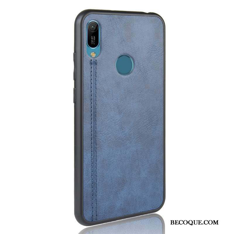 Huawei Y6s Bleu Marin Business Coque De Téléphone Étui Fluide Doux Simple