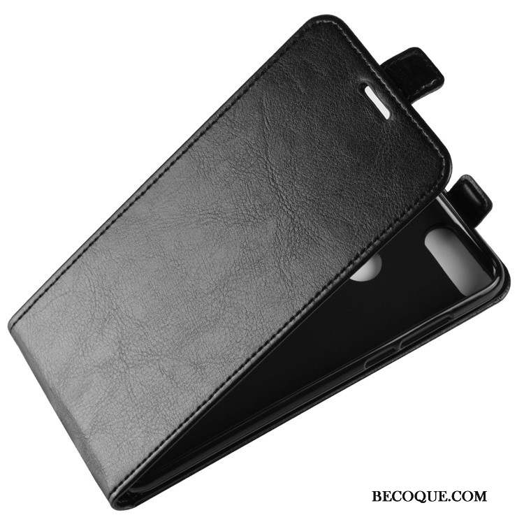 Huawei Y7 2018 Housse Noir Coque De Téléphone Étui En Cuir