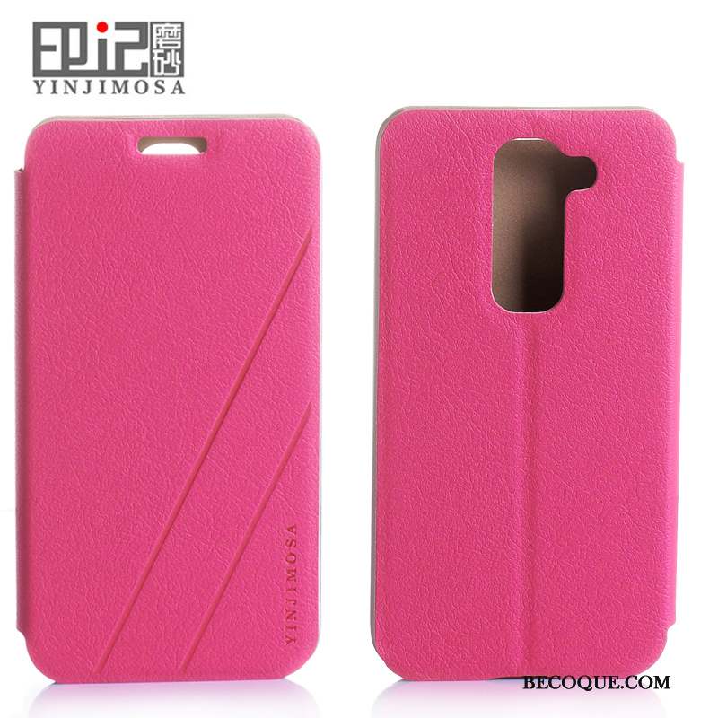 Lg G2 Coque Téléphone Portable Étui Rouge Étui En Cuir De Téléphone