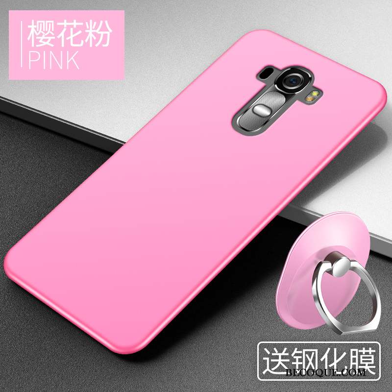Lg G4 Coque Rose Téléphone Portable Tout Compris Protection Silicone Simple