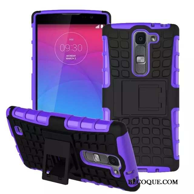 Lg G4 Coque Support Antidérapant Téléphone Portable Violet Incassable Modèle Fleurie