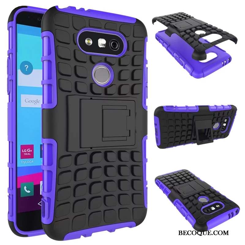 Lg G5 Coque Support Étui Tendance Violet Protection Dessin Animé