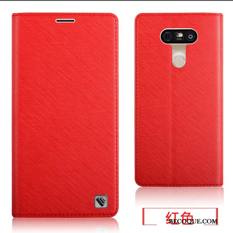 Lg G5 Coque Tout Compris Téléphone Portable Fluide Doux Rouge Étui En Cuir Silicone