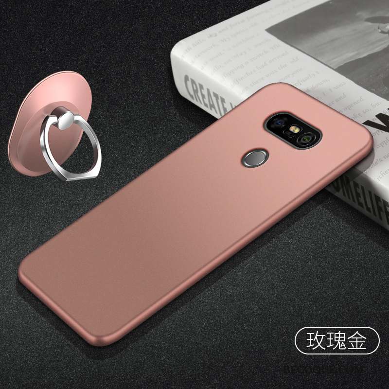 Lg G5 Support Simple Coque De Téléphone Protection Or Rose Silicone