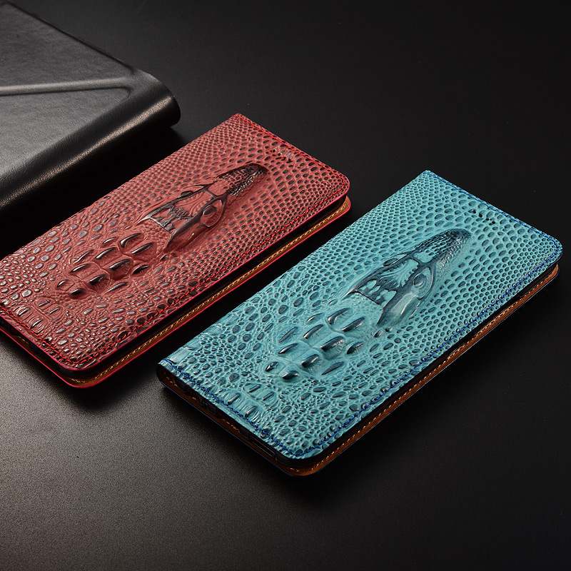 Lg G6 Coque Housse Bleu Cuir Véritable Étui En Cuir Téléphone Portable Protection
