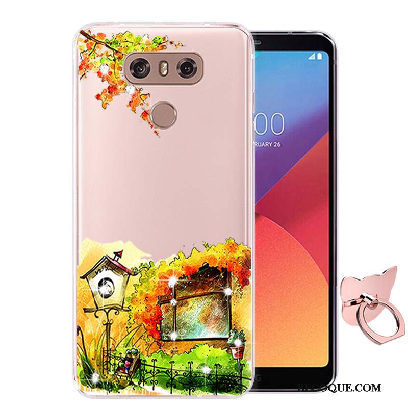 Lg G6 Coque Silicone Protection Dessin Animé Étui Peinture Téléphone Portable