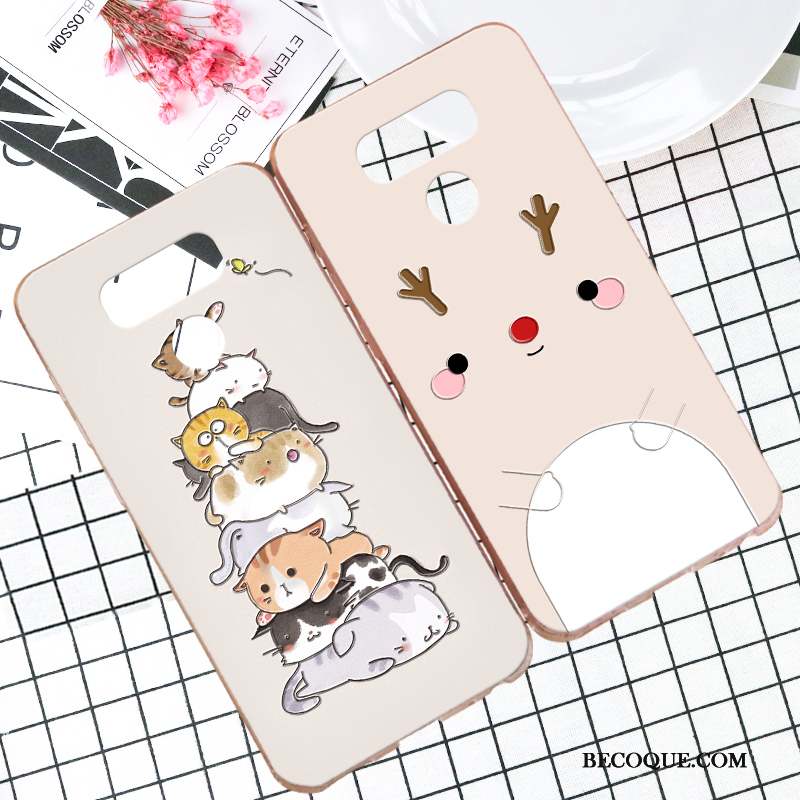 Lg G6 Coque Tout Compris Fluide Doux Gaufrage Anneau Nouveau Dessin Animé