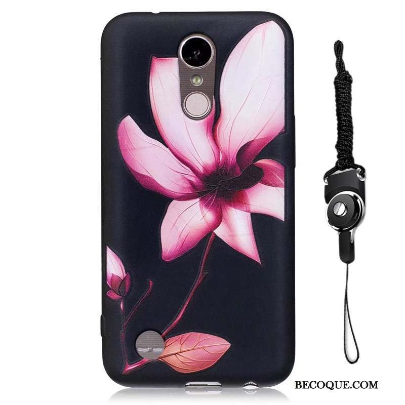 Lg K10 2017 Peinture Coque Noir De Téléphone Fluide Doux Dessin Animé