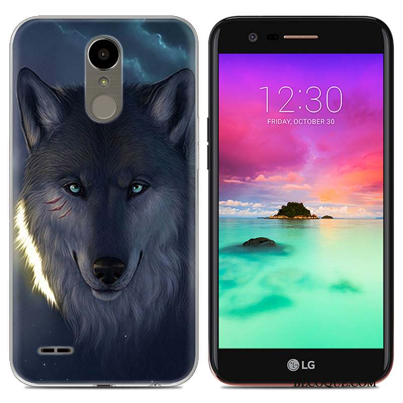 Lg K10 2017 Très Mince Coque De Téléphone Tendance Bleu Créatif Téléphone Portable