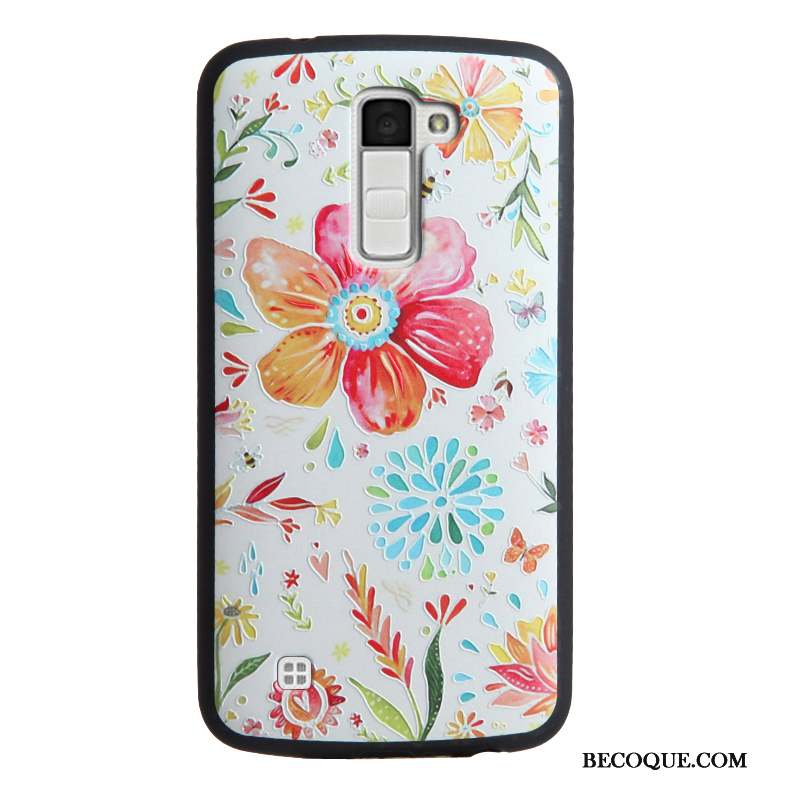 Lg K10 Gaufrage Fluide Doux Silicone Multicolore Étui Coque De Téléphone