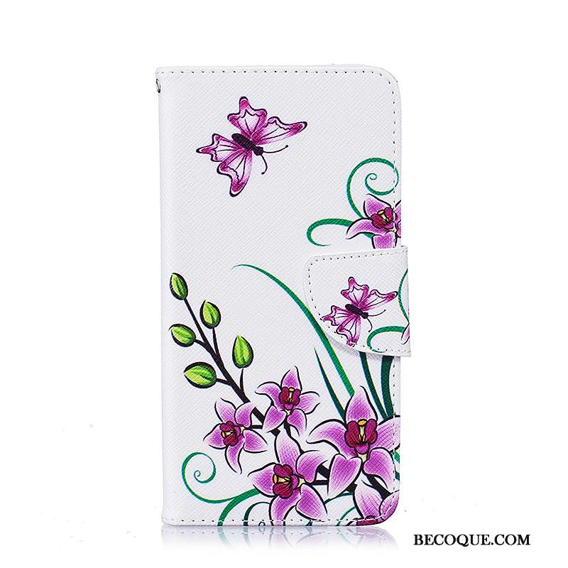 Lg K10 Protection Dessin Animé Étui En Cuir Coque De Téléphone Violet Peinture