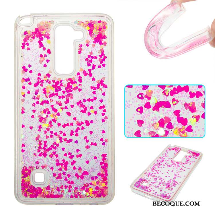 Lg K8 Protection Téléphone Portable Fluide Doux Coque De Téléphone Rouge Rose