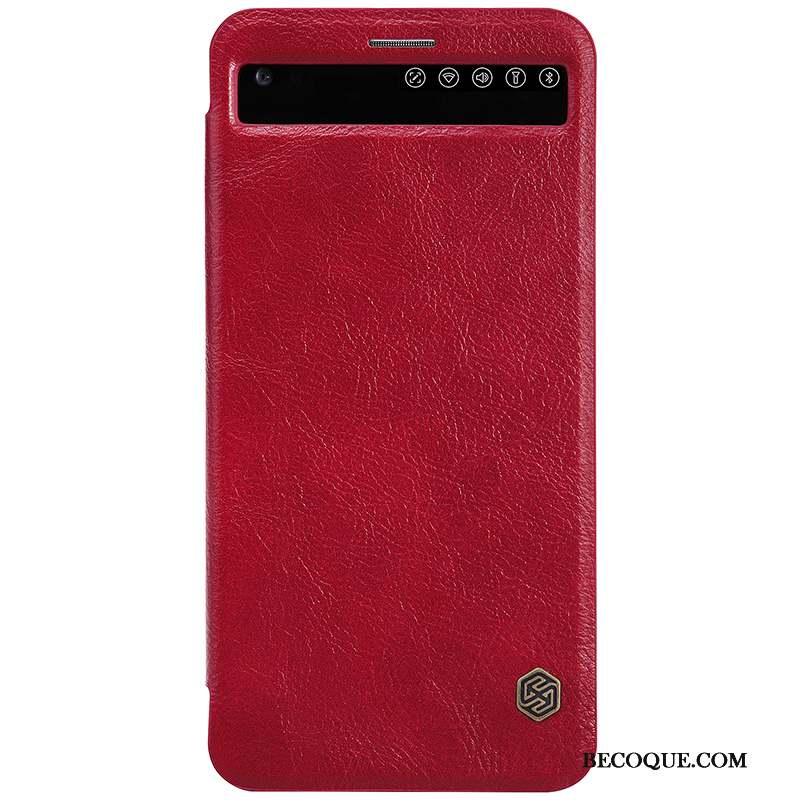 Lg V20 Coque Étui En Cuir Housse De Téléphone Protection Or