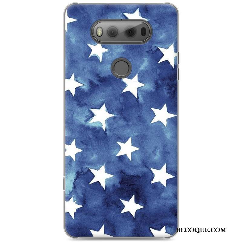 Lg V20 Incassable Coque Difficile Bleu Peinture Dessin Animé