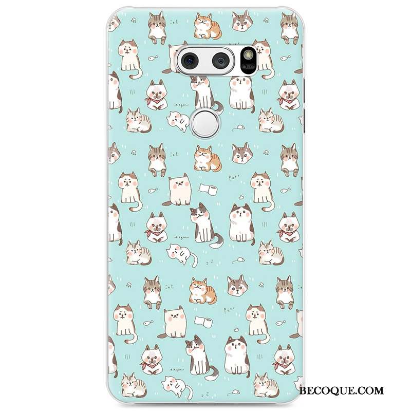 Lg V30 Tendance Protection Coque De Téléphone Dessin Animé Peinture Bleu