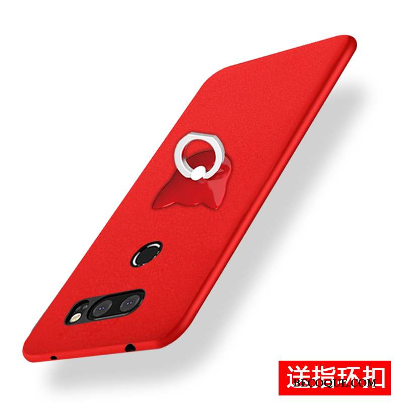 Lg V30 Téléphone Portable Silicone Incassable Rouge Étui Coque