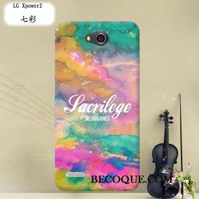 Lg X Power 2 Coque Multicolore Téléphone Portable Fluide Doux Protection Transparent Tissu