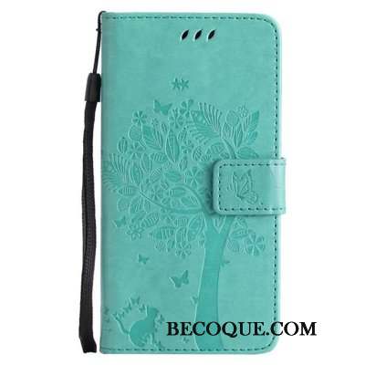 Lg X Power Étui En Cuir Coque De Téléphone Vert Housse Portefeuille Fluide Doux