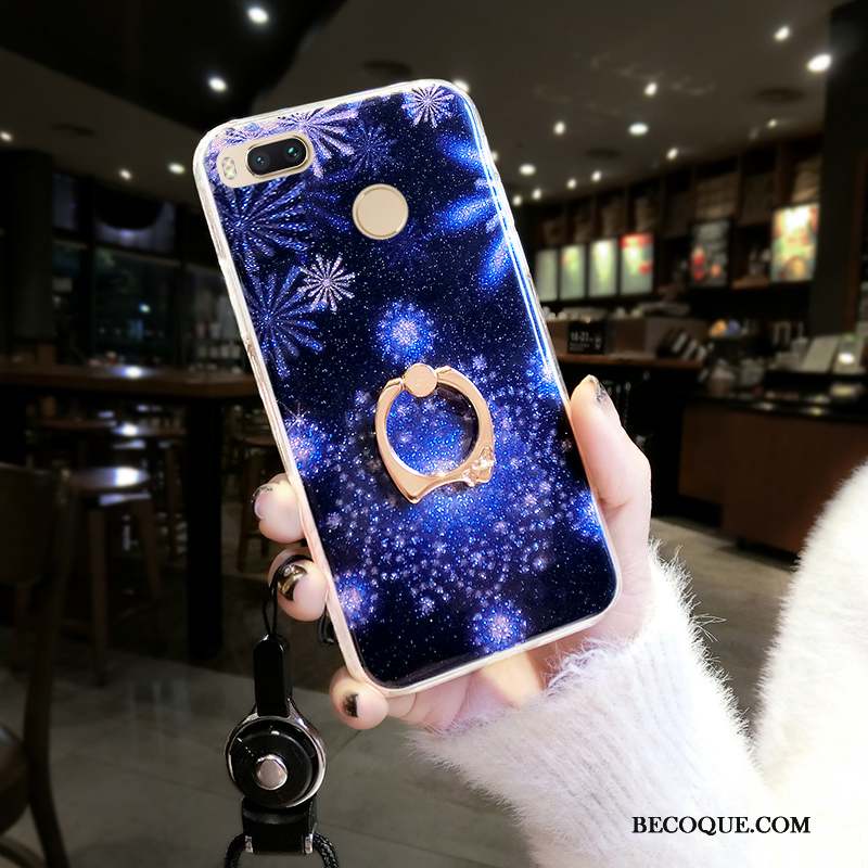 Mi 5x Coque Bleu Nouveau Incassable Silicone Flocon De Neige Personnalité