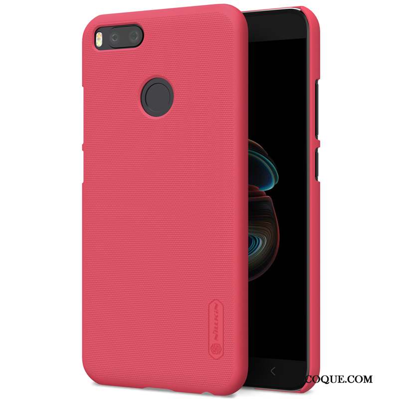 Mi 5x Coque De Téléphone Rouge Délavé En Daim Protection Créatif Petit