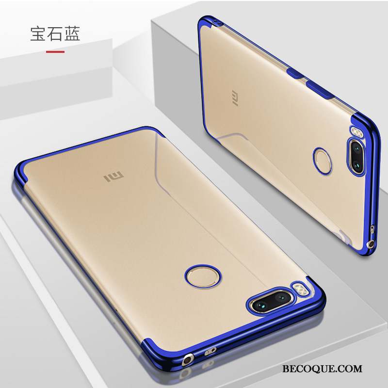 Mi 5x Coque Tout Compris Créatif Placage Bleu Protection Fluide Doux