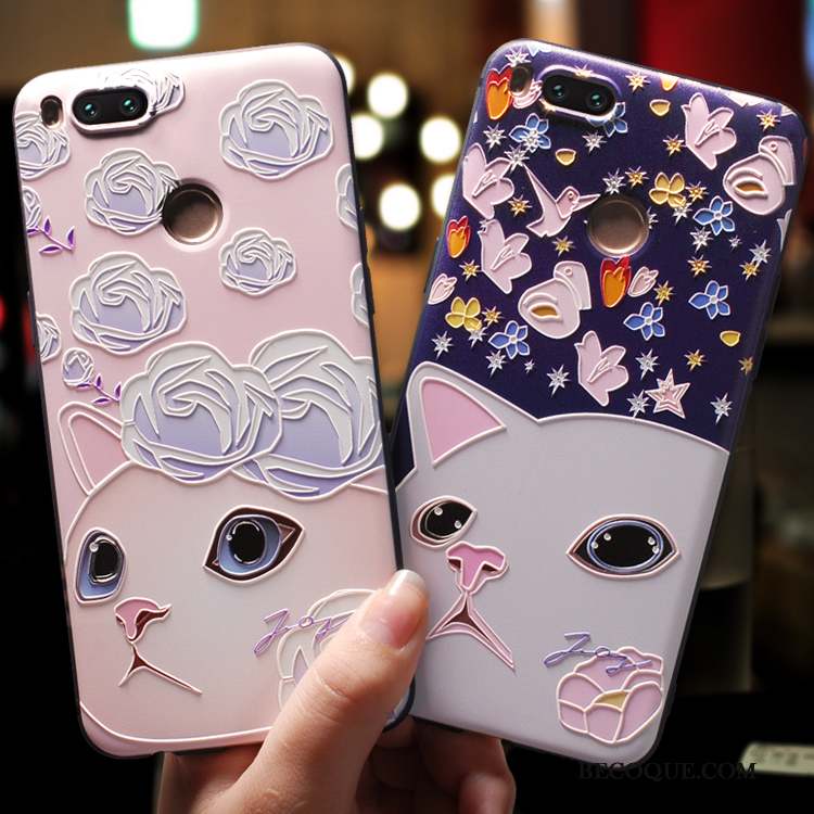 Mi 5x Coque Tout Compris Personnalité Tendance Rose Étui Silicone