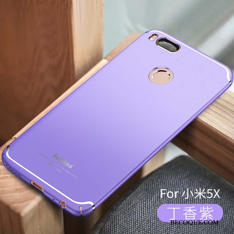 Mi 5x Coque Violet Difficile Étui Délavé En Daim Incassable Tendance