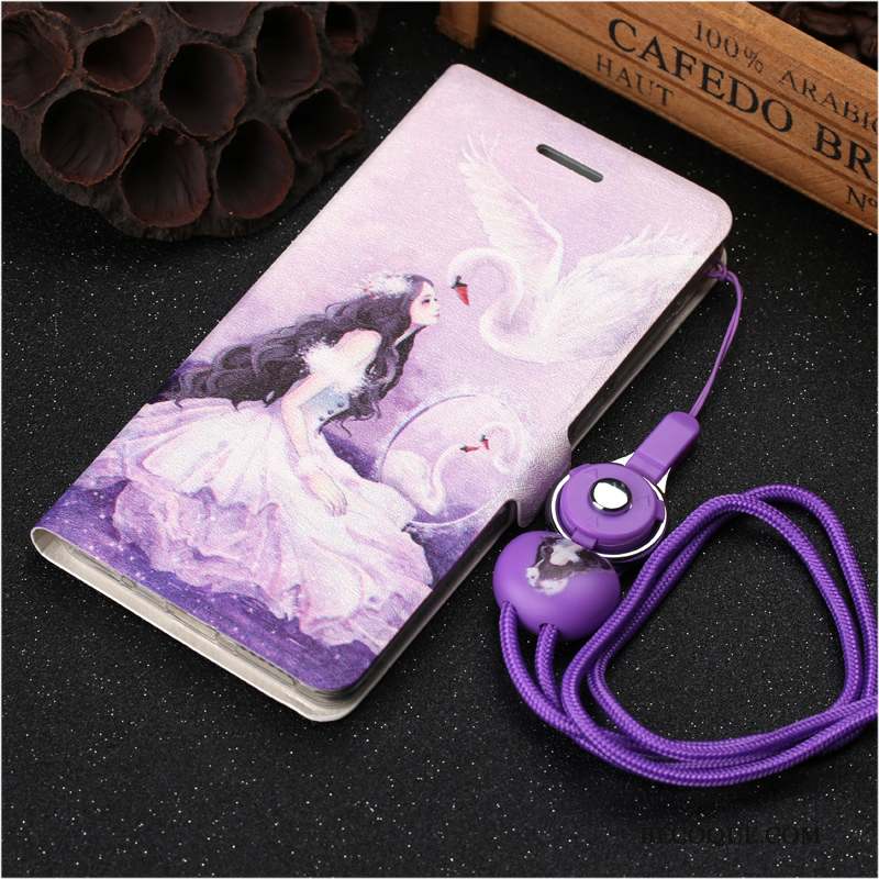 Mi 5x Coque Violet Incassable Étui En Cuir Housse Silicone Protection