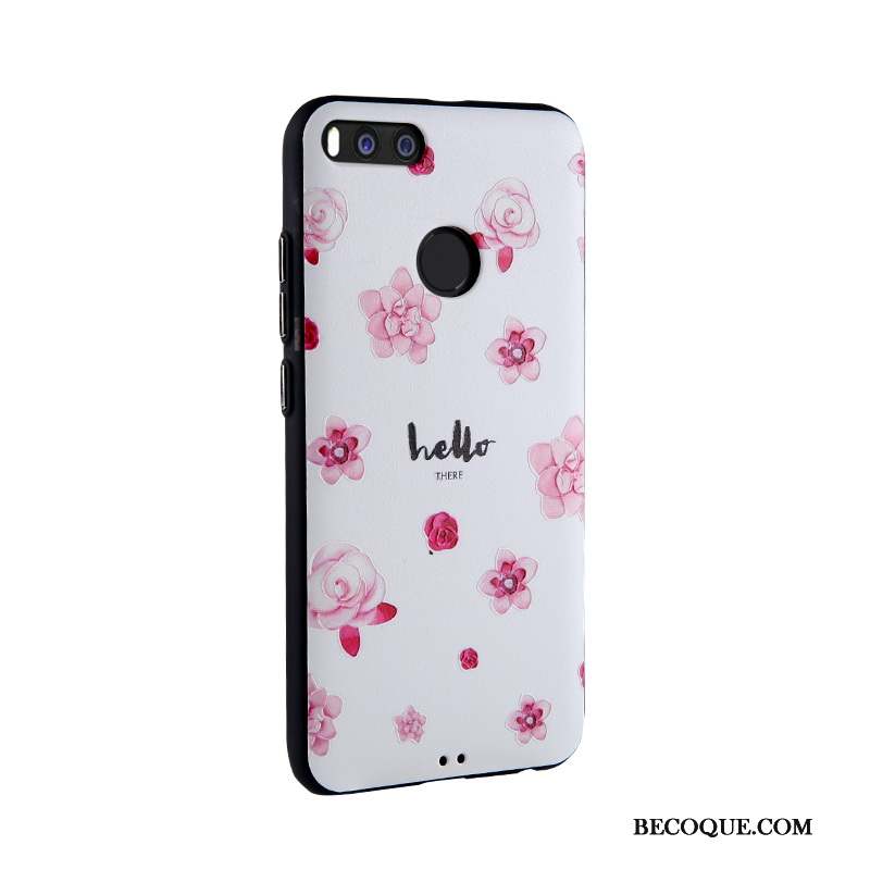 Mi 5x Dessin Animé Gaufrage Coque De Téléphone Petit Protection Rose