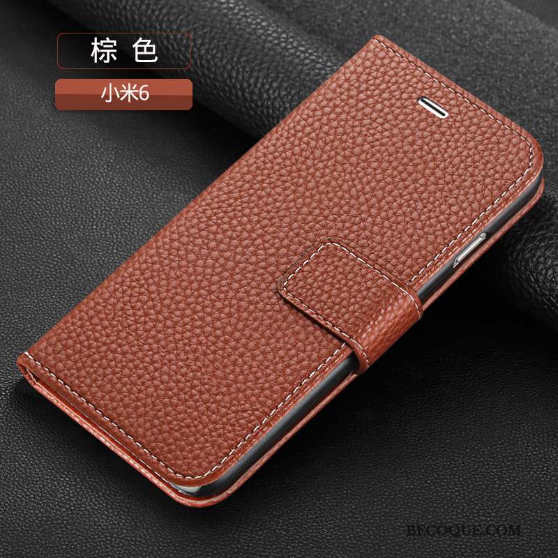 Mi 6 Coque Clamshell Petit Incassable Étui Tendance Couvercle Arrière